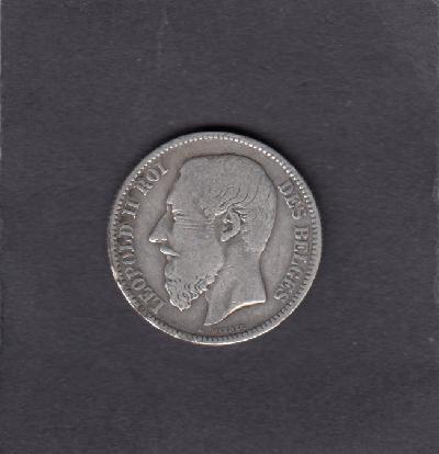 Beschrijving: 2 Franc  LEOPOLD II